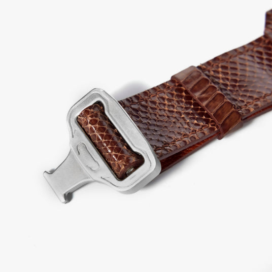 Brown Snakeskin Dog Collar - Barknod