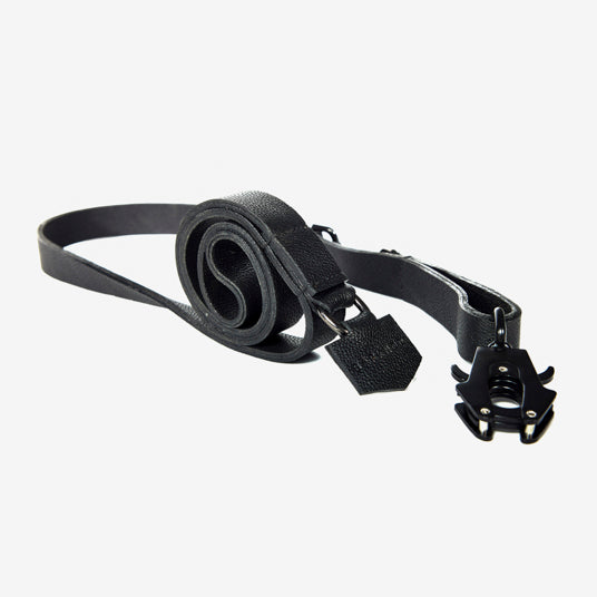 Black Leather Dog Leash for Large Dogs - Barknod