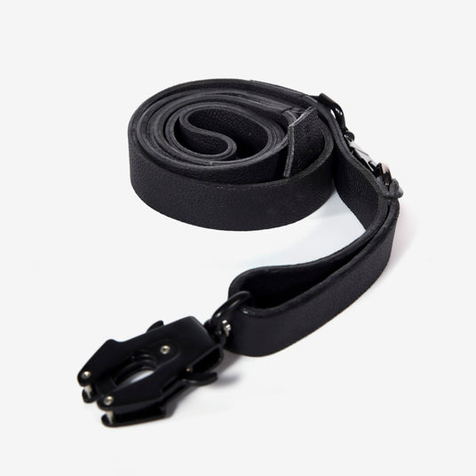 Black Leather Dog Leash for Large Dogs - Barknod