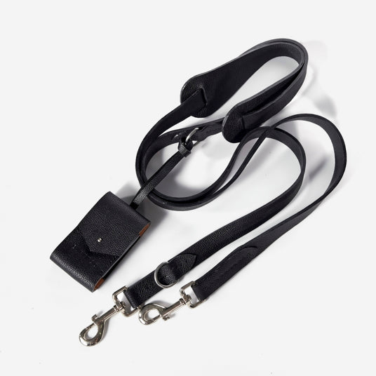 Multifunctional black dog leash - Barknod