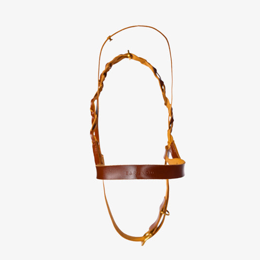 Braided Brown Leather Dog Harness - Barknod